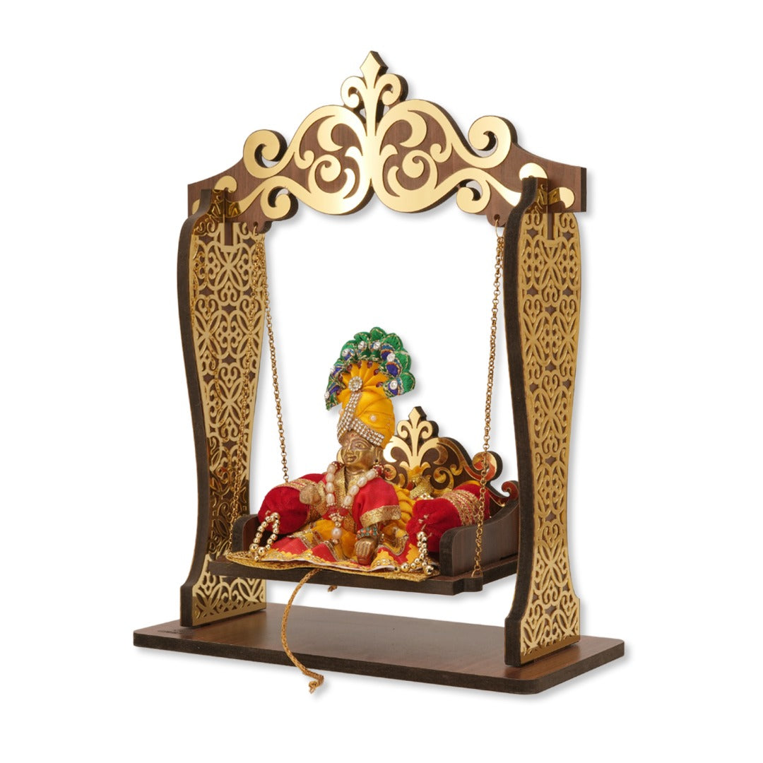 Unique Swing Palna Lord Krishna Janamashtami MDF Indian Gopal Jhula