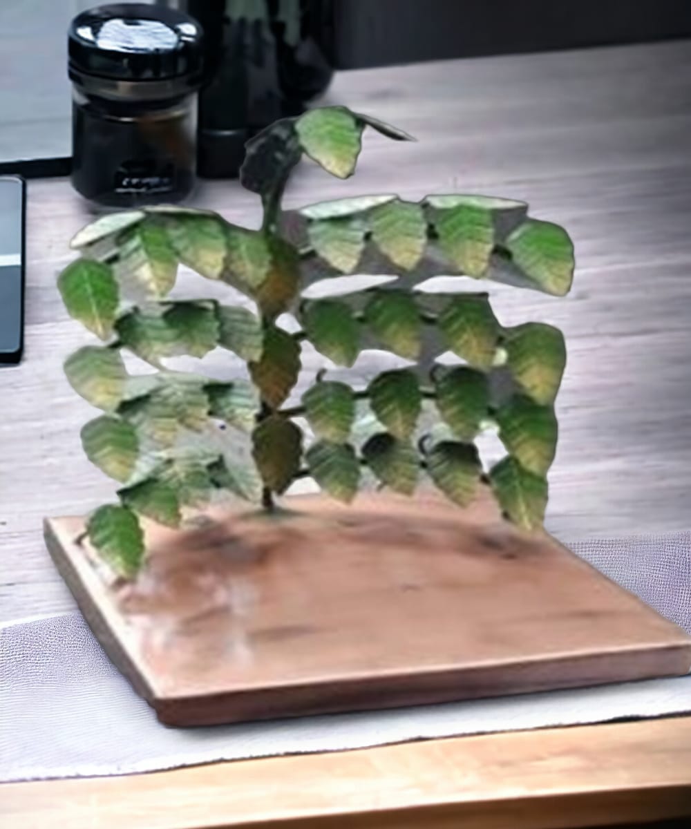 Metal Pipal Tree Table Decor