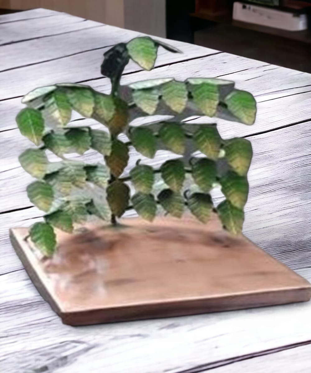 Metal Pipal Tree Table Decor