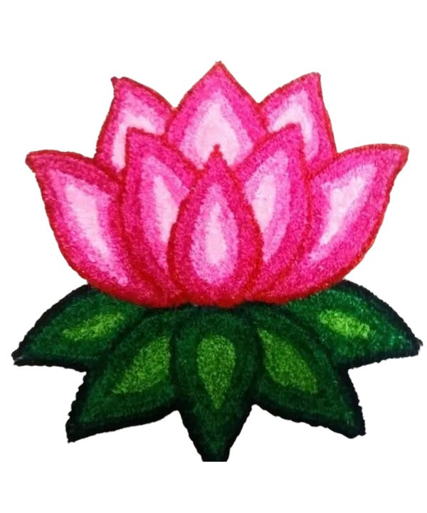 Pink Lotus Rangoli Mat 1 feet