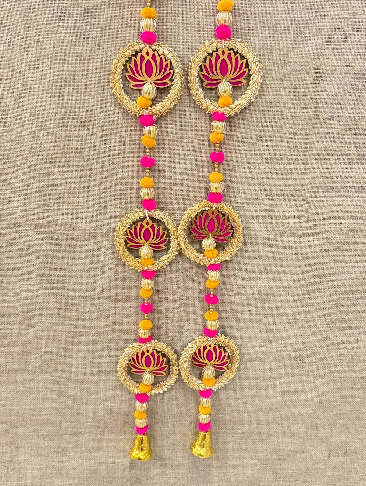 Pink Lotus Door Hanging Pair