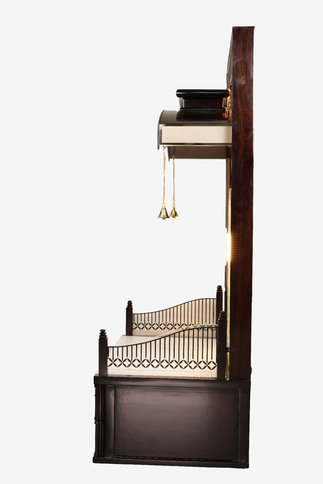 "GOLDEN CURVE"Pooja Mandir(Double Drawer)