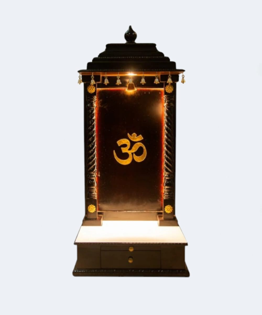 Wooden Temple with Drawer