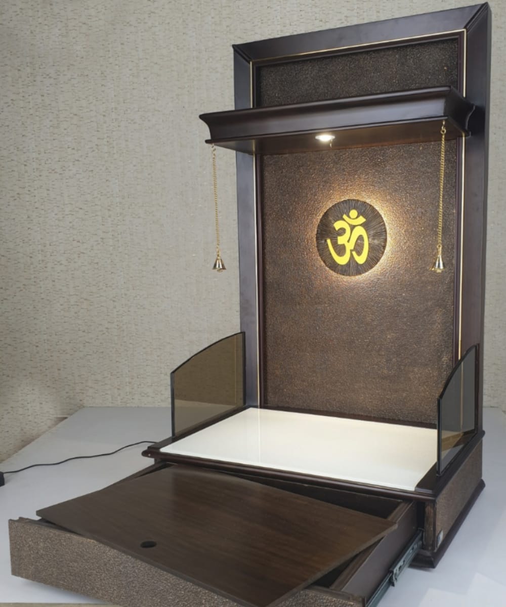 "The Classic"Pooja Mandir(Single Drawer)