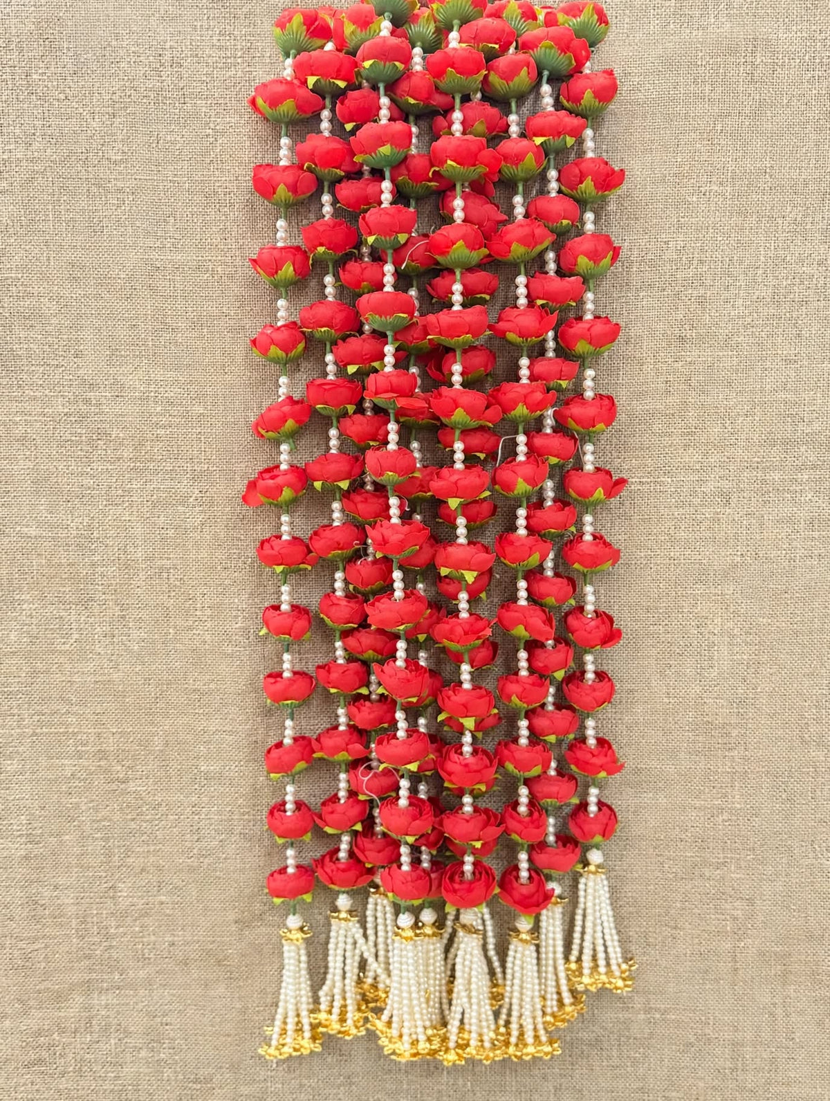 Red Rose Bud Pair Set of 2