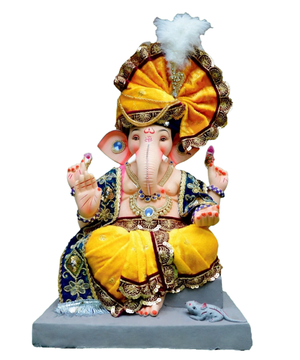 15 Inch Ganpati Idol - Yellow Dhoti