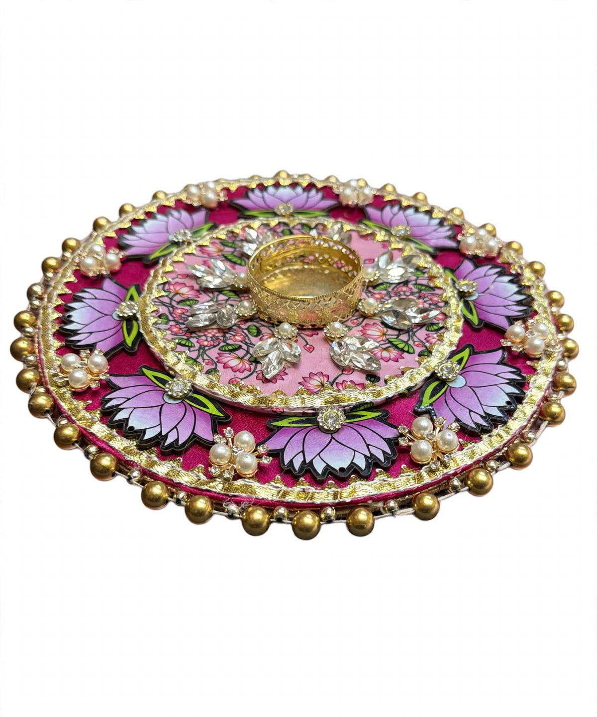 Pink Purple Lotus Tealight Holder