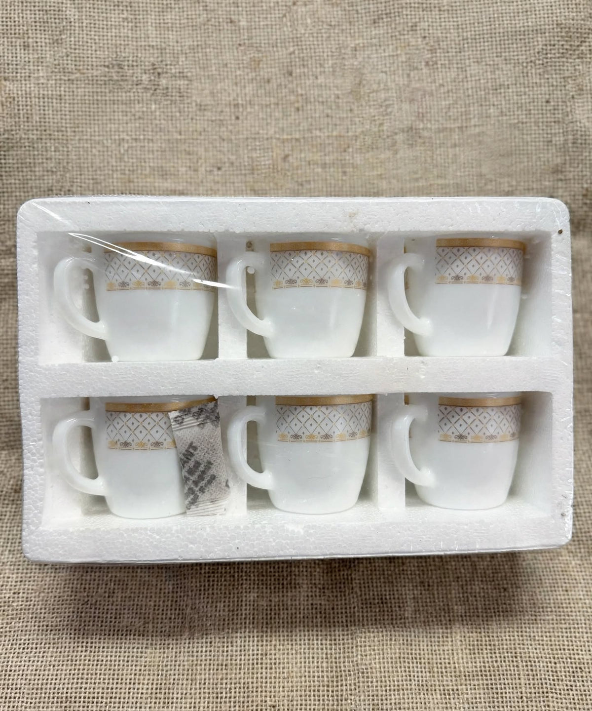 Gold Diamond Cup Set of 6