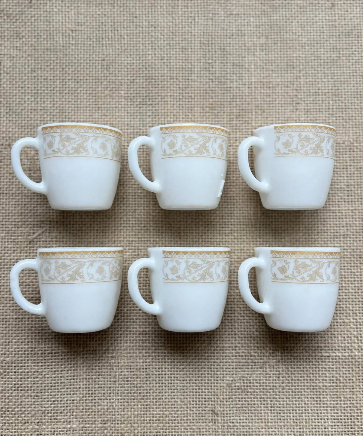 Gold Vine Tea Cup Set 6 Pcs
