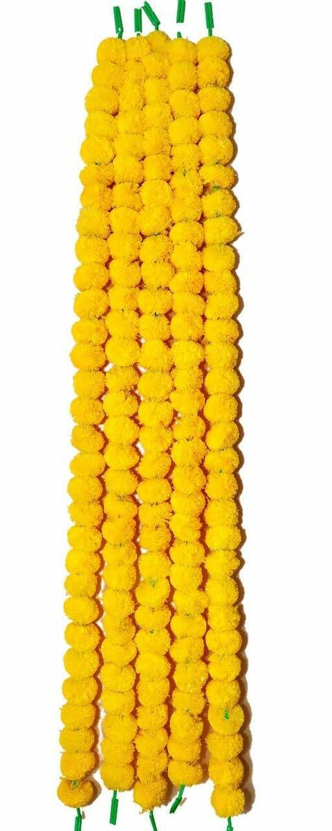 Yellow Marigold Flower Decoration String(Set Of 5 pc)