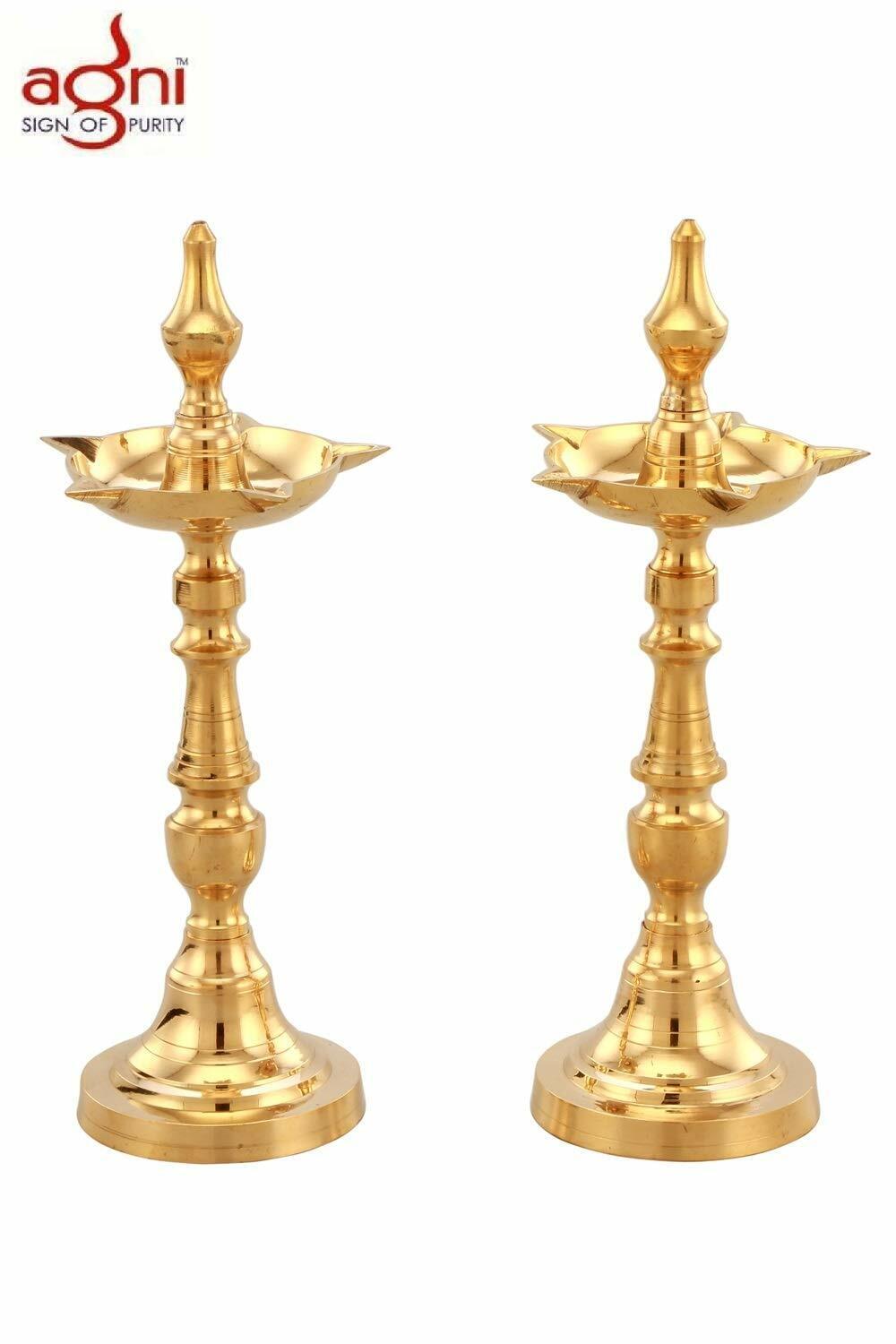 Kashi Samai, Diya, Diwali Oil Lamp Kuthu Vilakku (Set of 2pcs)