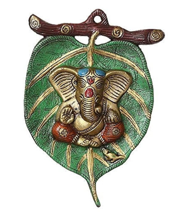 Green Leaf Ganesha Wall Hanging