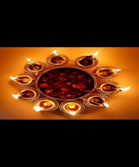 Diya Decorative Urli with Tealight - Diameter - 10 inch