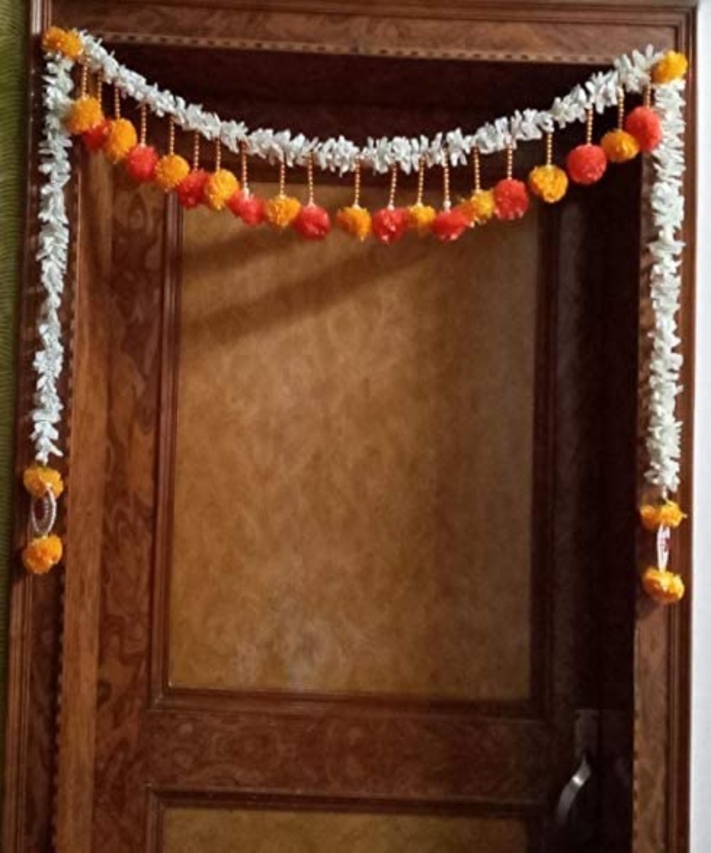 Artificial Marigold Fluffy Flowers Grand Entrance/Shamiyana/Mandap/Pandal/Back Drop/Front Drop