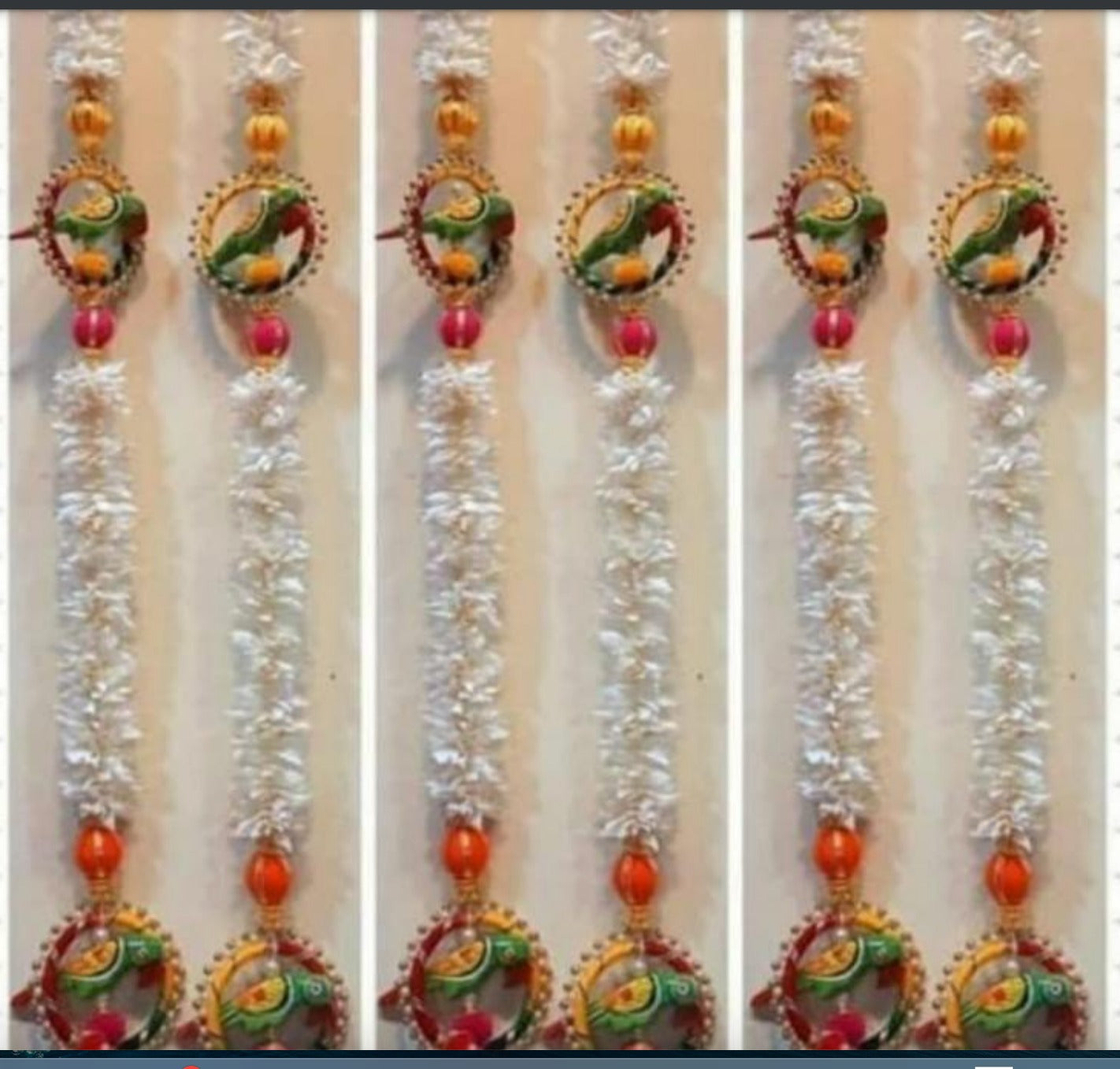 Mogra With Parrot Hanging/latkan Pair