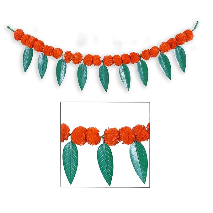 Marigold Garland Marigold Fluffy Flowers Garlands Door Toran Set