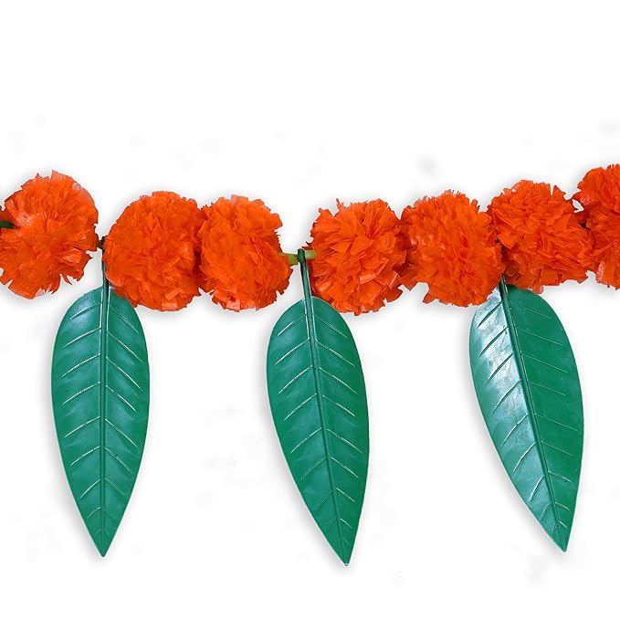 Marigold Garland Marigold Fluffy Flowers Garlands Door Toran Set