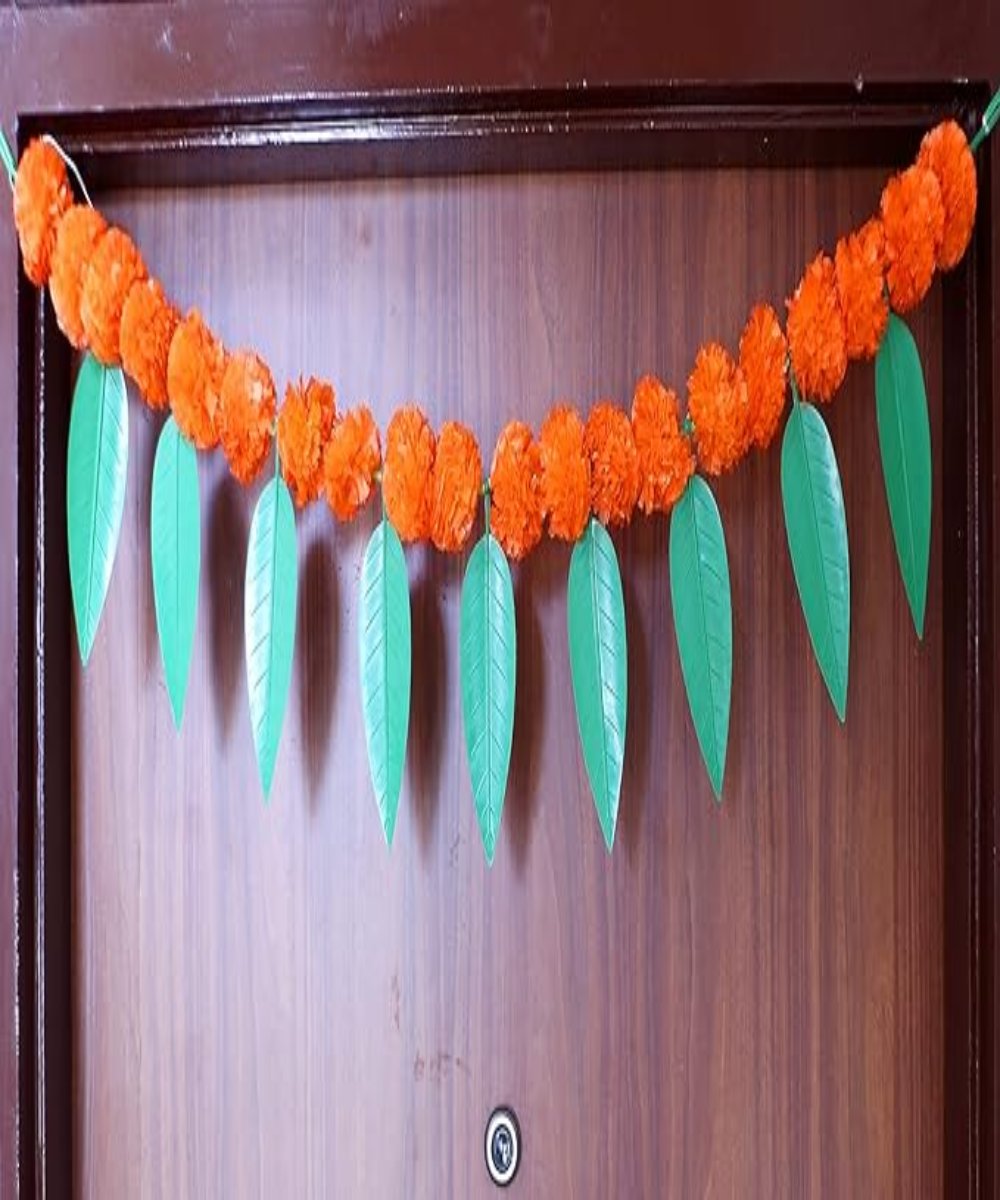 Marigold Garland Marigold Fluffy Flowers Garlands Door Toran Set