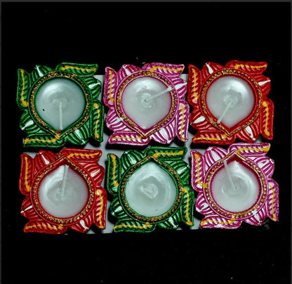 6x1 DIYA PACK WITH WAX-(C55) - Set Of 6 Pc