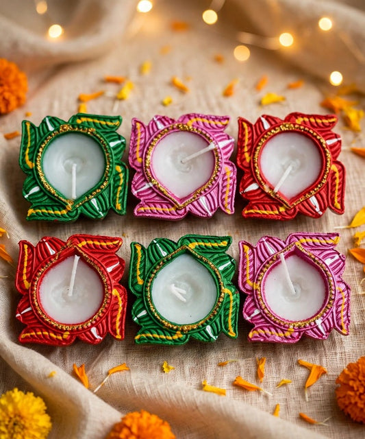6x1 DIYA PACK WITH WAX-(C55) - Set Of 6 Pc