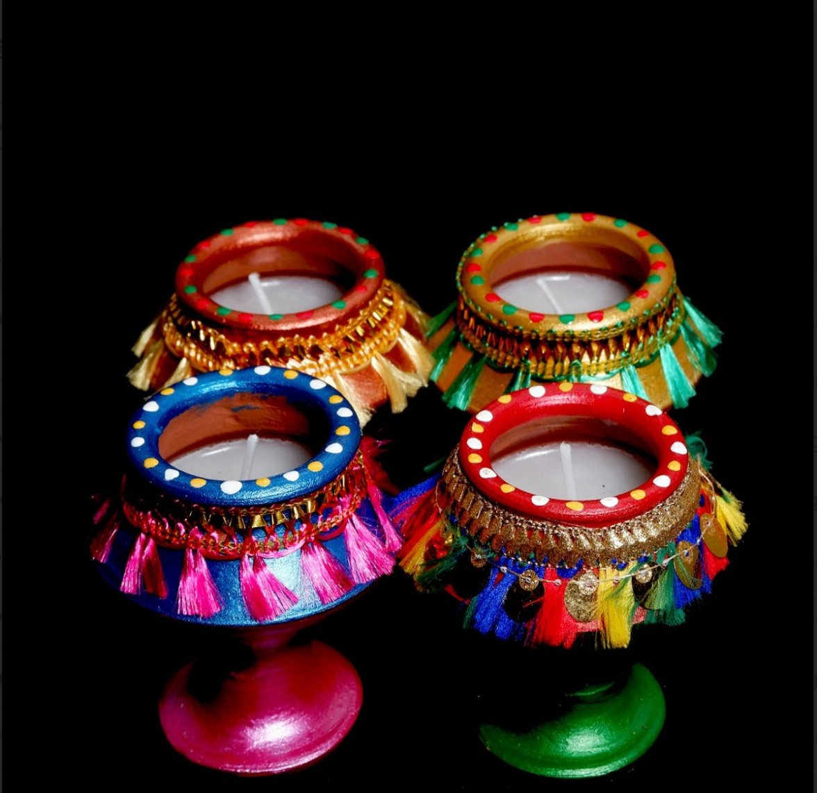 4x1 MATKI DESIGN WAX DIYA-(C71)