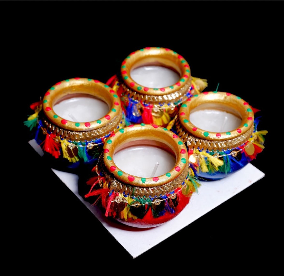 4x1 MATKI DESIGN WAX DIYA-(C75)