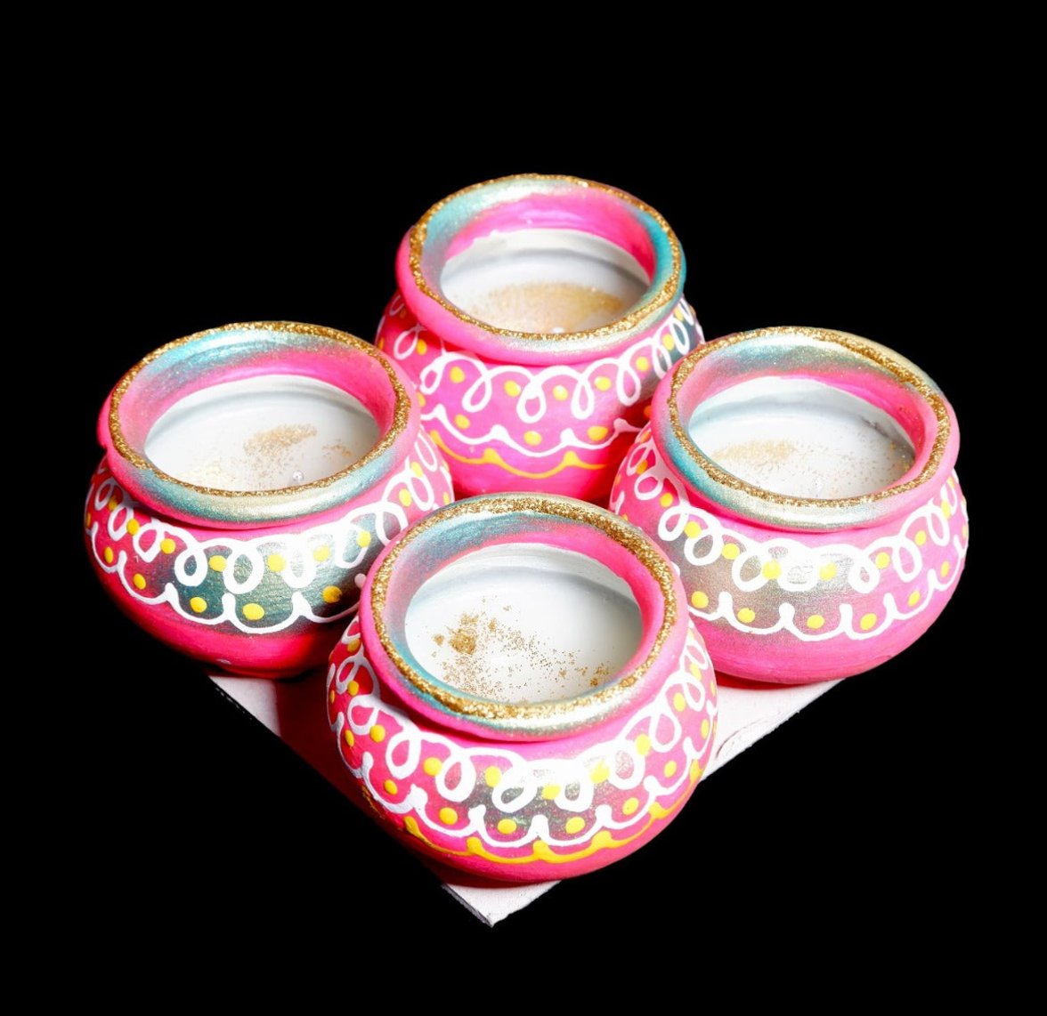 4x1 MATKI DESIGN WAX DIYA-(C84)