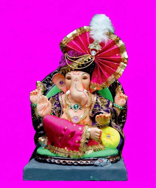 15 Inch Ganpati Idol - Pink Dhoti