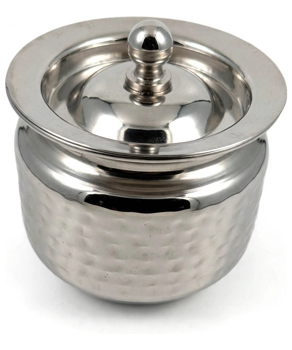 Hammered Stainless Steel GheeLodi / Oil Pot 8cm