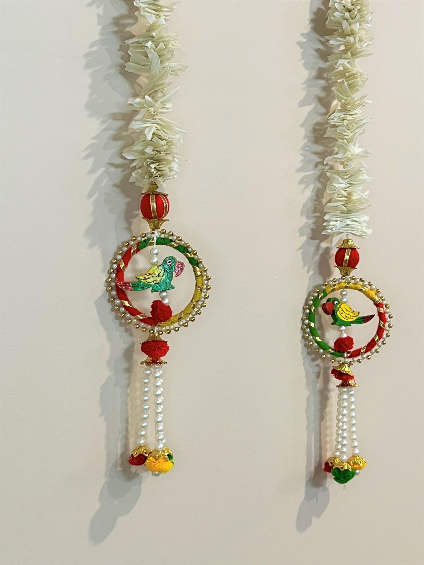 Mogra With Parrot Hanging/latkan Pair