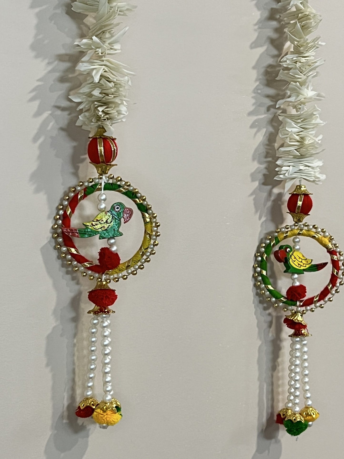 Mogra With Parrot Hanging/latkan Pair