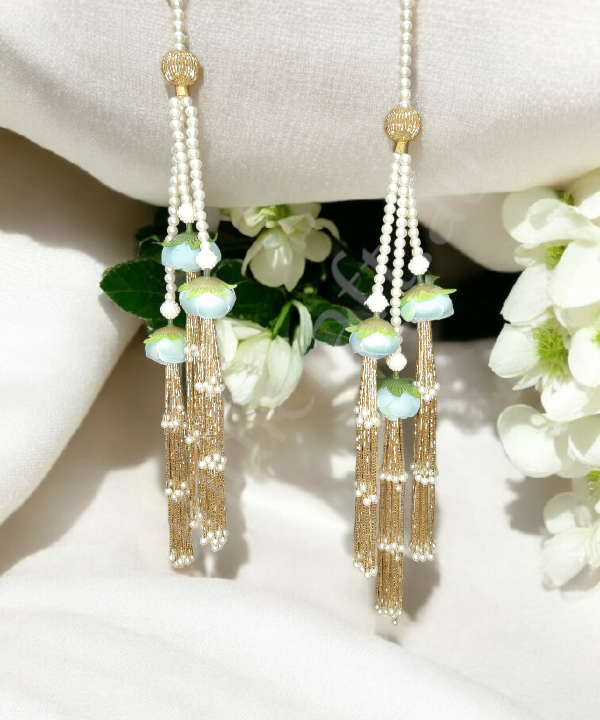 Handmade Artificial Rose & Pearl Decorative Hanging, Festive Wall/Door Hanging Pair, Wall hanging (Set of 2)