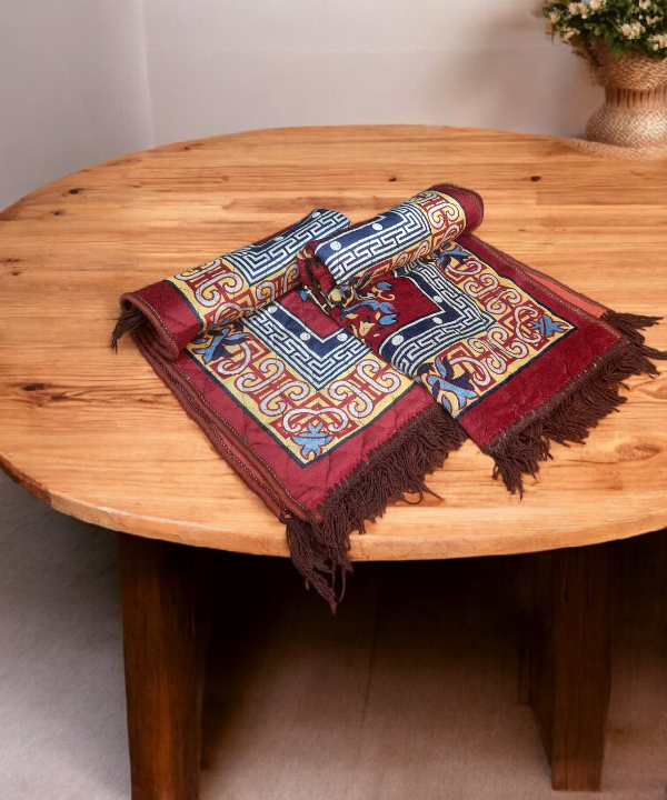 Traditional Pooja Aasan Yoga & Floor Mat – Ethnic Design for Meditation, Prayer & Decor 1Pc