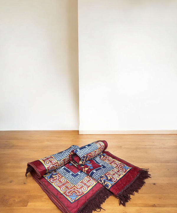 Traditional Pooja Aasan Yoga & Floor Mat – Ethnic Design for Meditation, Prayer & Decor 1Pc