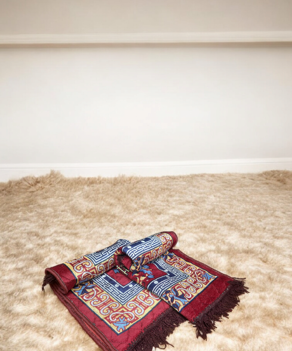 Traditional Pooja Aasan Yoga & Floor Mat – Ethnic Design for Meditation, Prayer & Decor 1Pc