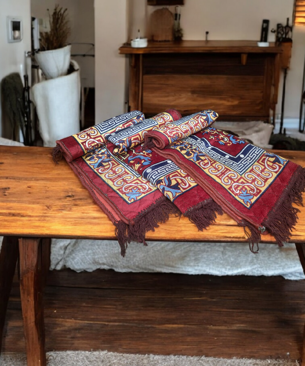 Traditional Pooja Aasan Yoga & Floor Mat – Ethnic Design for Meditation, Prayer & Decor 1Pc