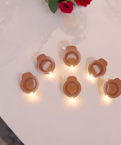 Water Sensor LED Diya – Set of 6 Flameless Diyas for Diwali & Home Decor