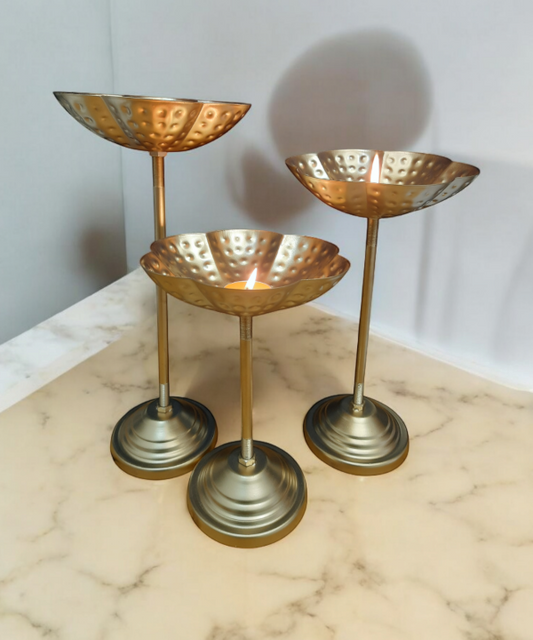 Decorative Urli Bowl Tealight Holder Stand | Urli Stand Set Of 3 For Decoration