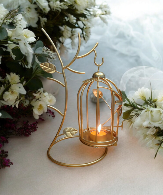 Metal Tealight Hanging Birdcage Lantern, Vintage Decorative Centerpieces