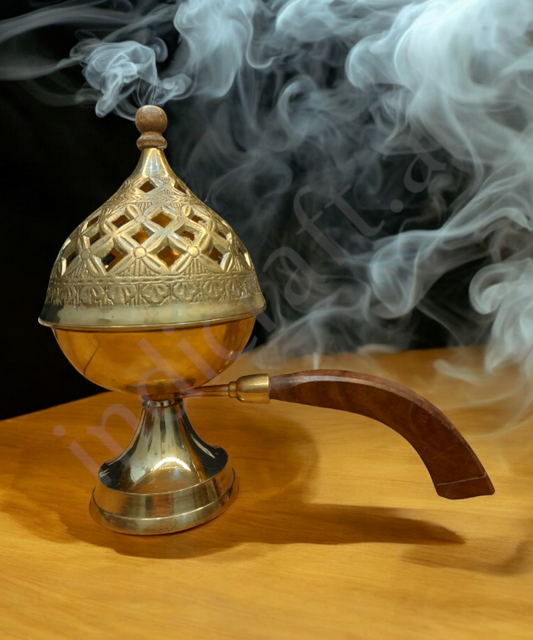 Brass Loban Burner, Traditional Dhoop Dani for Home , Temple Use