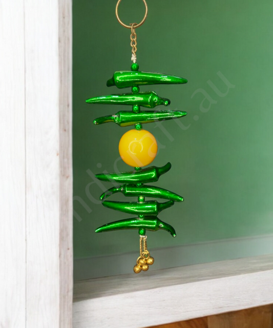 Nimbu Mirchi Wall Hanging, Nazar Battu for Home & Shop Protection
