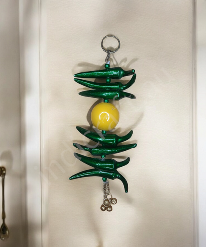 Nimbu Mirchi Wall Hanging, Nazar Battu for Home & Shop Protection