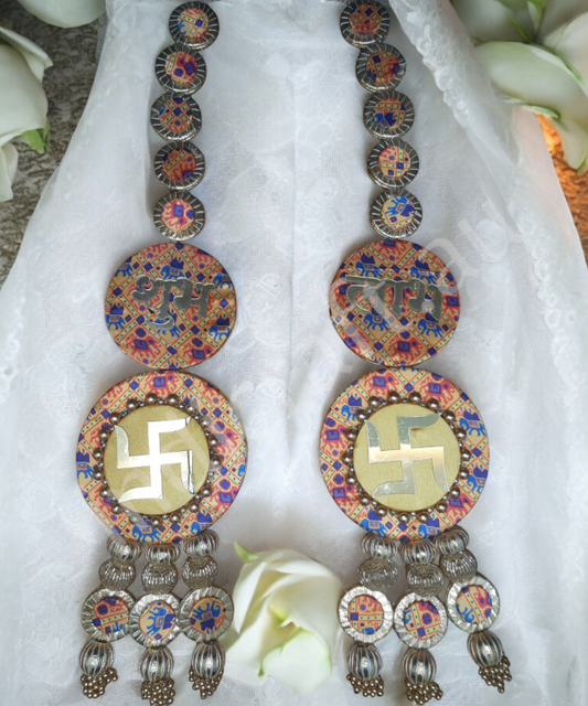 Shubh Labh Multicolour Long Festival Hanging – Set of 2 Decorative Hanging