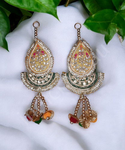 Shubh Labh Traditional Decorative Hanging Pair – Ethnic Beaded Wall Hanging for Door & Pooja Room (Set Of 2)
