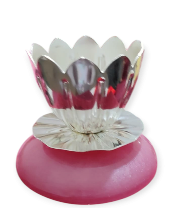 Silver Plated Lotus Diya with Velvet Box | Elegant Pooja Lamp for Home Temple & Gifting