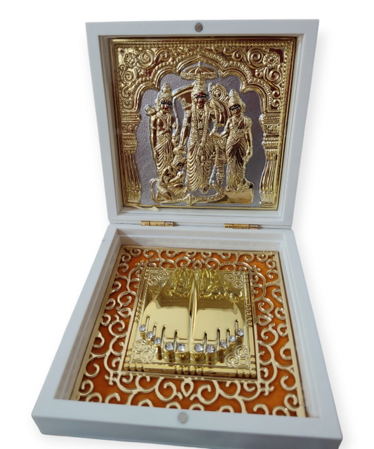 Divine Ram Darbar Decorative Box, Lord Ram, Sita, Lakshman & Hanuman Blessings