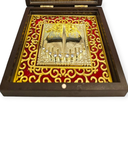 Mata Rani Charan Paduka in Decorative Box | Divine Durga Maa Footprints for Pooja & Gifting