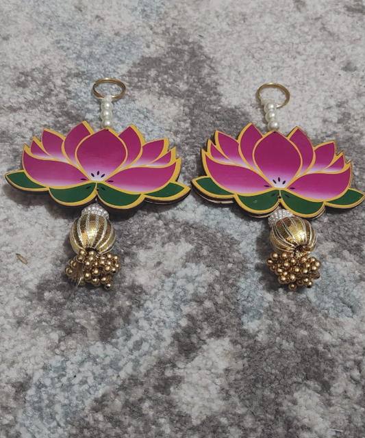 Lotus Hanging Décor with Pearls & Beads