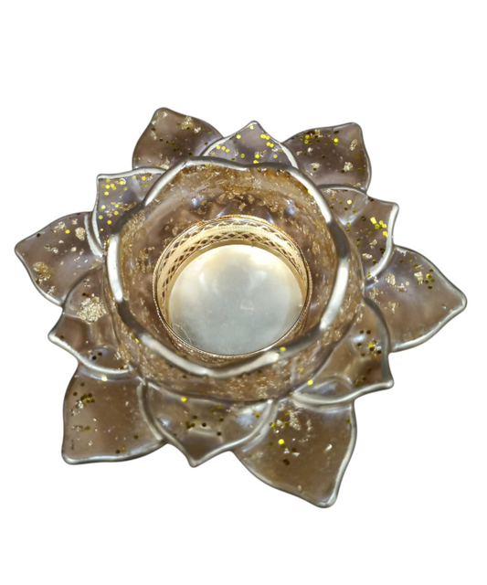 Golden Glow Acrylic Tealight Holder