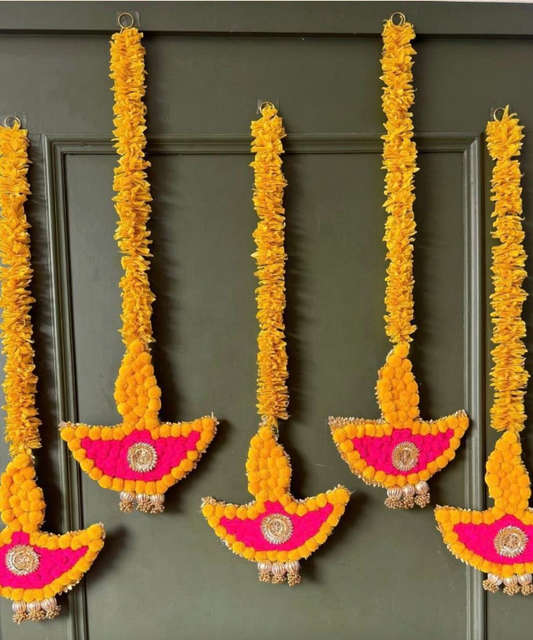 1Pair Handmade Diya Wall Hanging Diwali Decoration